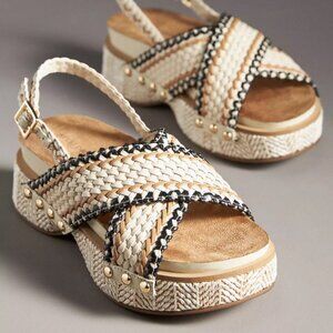 Kelsi Dagger Brooklyn Pace Raffia Platform Sandals Anthropologie Platforms 7.5